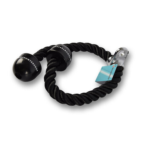 Discountershop 9 pieces | Triceps rope | black | Cable rope for triceps | Pull cord for multi-gym station | Triceps cable | Triceps cord | Maximum load: 200 kg | (length/width): 5/6.5 cm Discountershop 9 pieces | Triceps rope | black | Cable rope for triceps | Pull cord for multi-gym station | Triceps cable | Triceps cord | Maximum load: 200 kg | (length/width): 5/6.5 cm