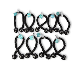 Discountershop 9 pieces | Triceps rope | black | Cable rope for triceps | Pull cord for multi-gym station | Triceps cable | Triceps cord | Maximum load: 200 kg | (length/width): 5/6.5 cm Discountershop 9 pieces | Triceps rope | black | Cable rope for triceps | Pull cord for multi-gym station | Triceps cable | Triceps cord | Maximum load: 200 kg | (length/width): 5/6.5 cm