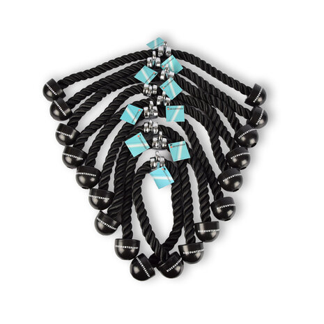 Discountershop 9 pieces | Triceps rope | black | Cable rope for triceps | Pull cord for multi-gym station | Triceps cable | Triceps cord | Maximum load: 200 kg | (length/width): 5/6.5 cm Discountershop 9 pieces | Triceps rope | black | Cable rope for triceps | Pull cord for multi-gym station | Triceps cable | Triceps cord | Maximum load: 200 kg | (length/width): 5/6.5 cm