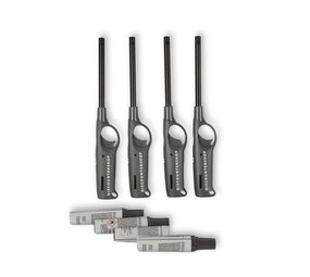 Discountershop 4 stuks | Aansteker | Navulbare aansteker | kunststof/metaaal | Gasaansteker | incl.navuling 18ml | bbq starter elektrisch | 27cm*4cm Discountershop 4 stuks | Aansteker | Navulbare aansteker | kunststof/metaaal | Gasaansteker | incl.navuling 18ml | bbq starter elektrisch | 27cm*4cm