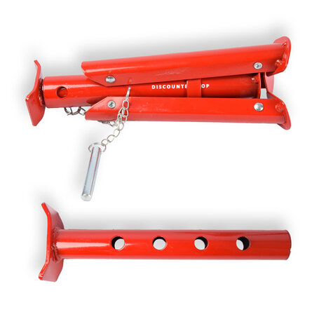 Discountershop Axle supports | Car axle stands | Buck - 3 Ton - 3-legged - Set of 2 pieces | red | Max Load Capacity:3000kg Discountershop Axle supports | Car axle stands | Buck - 3 Ton - 3-legged - Set of 2 pieces | red | Max Load Capacity:3000kg