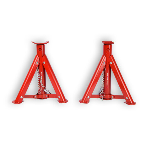Discountershop Axle supports | Car axle stands | Buck - 3 Ton - 3-legged - Set of 2 pieces | red | Max Load Capacity:3000kg Discountershop Axle supports | Car axle stands | Buck - 3 Ton - 3-legged - Set of 2 pieces | red | Max Load Capacity:3000kg