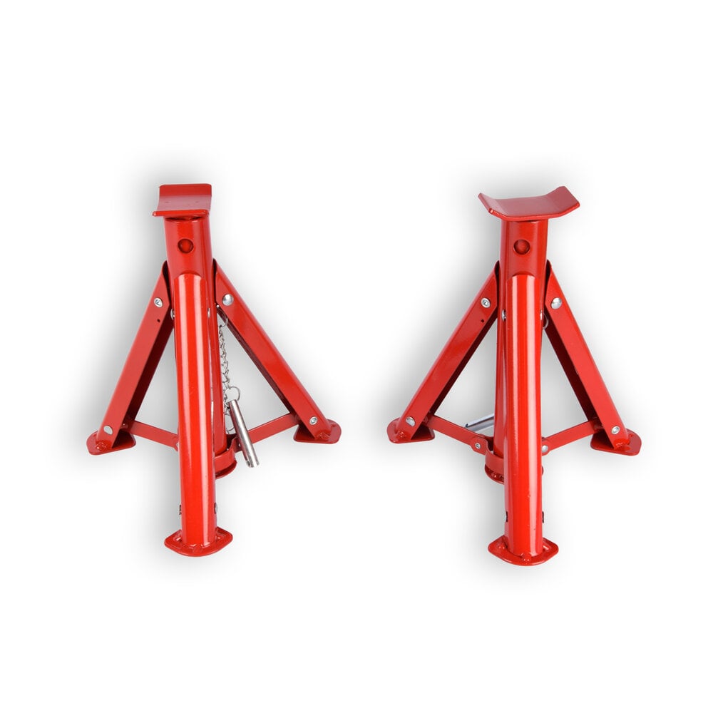Discountershop Axle supports | Car axle stands | Buck - 3 Ton - 3-legged - Set of 2 pieces | red | Max Load Capacity:3000kg Discountershop Axle supports | Car axle stands | Buck - 3 Ton - 3-legged - Set of 2 pieces | red | Max Load Capacity:3000kg