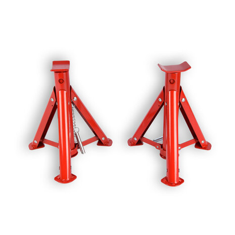Discountershop Axle supports | Car axle stands | Buck - 3 Ton - 3-legged - Set of 2 pieces | red | Max Load Capacity:3000kg Discountershop Axle supports | Car axle stands | Buck - 3 Ton - 3-legged - Set of 2 pieces | red | Max Load Capacity:3000kg