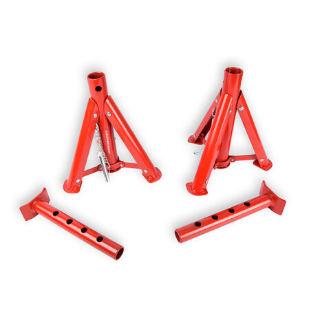 Discountershop Axle supports | Car axle stands | Buck - 3 Ton - 3-legged - Set of 2 pieces | red | Max Load Capacity:3000kg Discountershop Axle supports | Car axle stands | Buck - 3 Ton - 3-legged - Set of 2 pieces | red | Max Load Capacity:3000kg