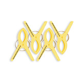 Discountershop 1 sets x 4pcs | geel | Handdoekklemmen | Handdoekclips | plastic | Handdoekhaakjes | Handdoekknijpers | 15cm*10cm*3cm