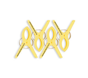 Discountershop 1 sets x 4pcs | yellow | Towel clips | Towel clips | plastic | Towel hooks | Towel pegs | 15cm*10cm*3cm Discountershop 1 sets x 4pcs | yellow | Towel clips | Towel clips | plastic | Towel hooks | Towel pegs | 15cm*10cm*3cm