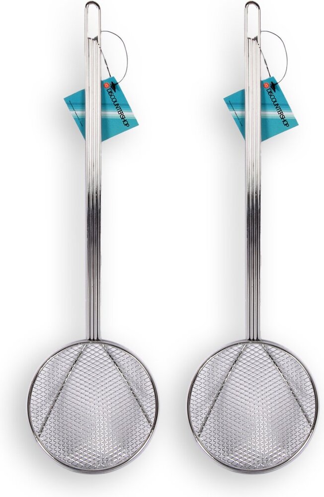 Discountershop 2 stuks Schuimlepel 41 cm RVS - 2 stuks - 2X frituurschep 41 cm Discountershop 2 stuks Schuimlepel 41 cm RVS - 2 stuks - 2X frituurschep 41 cm