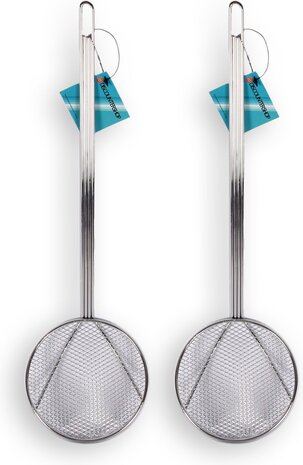 Discountershop 2 stuks Schuimlepel 41 cm RVS - 2 stuks - 2X frituurschep 41 cm Discountershop 2 stuks Schuimlepel 41 cm RVS - 2 stuks - 2X frituurschep 41 cm