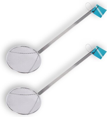 Discountershop 2 pieces Foam spoon 41 cm stainless steel - 2 pieces - 2X frying scoop 41 cm Discountershop 2 pieces Foam spoon 41 cm stainless steel - 2 pieces - 2X frying scoop 41 cm