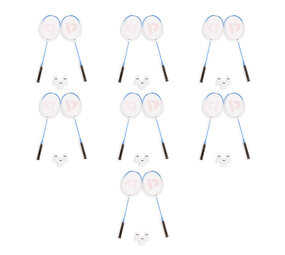 Discountershop Badminton Set for 14 Players – 14 Rackets and 21 Shuttlecocks Discountershop Badminton Set for 14 Players – 14 Rackets and 21 Shuttlecocks