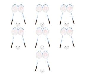 Discountershop Badmintonset voor 14 personen – 14 rackets en 21 shuttles