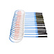 Discountershop Badminton Set for 16 Players – 8 Sets with 16 Blue Bioplastic Rackets, 24 Shuttlecocks and Carry Bags for Schools and Groups