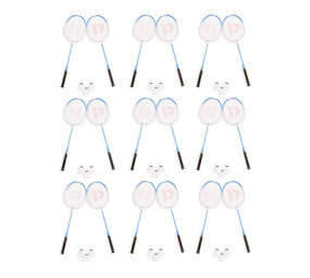 Discountershop Badmintonset voor 18 personen – 18 rackets en 27 shuttles