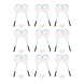 Discountershop Badmintonset voor 18 personen – 9 sets met 18 blauwe bioplastic rackets, 27 shuttles en draaghoezen voor school en evenementen