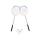 Discountershop Badminton Set for 18 Players – 9 Sets with 18 Blue Bioplastic Rackets, 27 Shuttlecocks and Carrying Covers for Group Activities