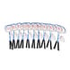 Discountershop Badminton Set for 20 Players – 10 Sets with 20 Blue Bioplastic Rackets, 30 Shuttlecocks and Carrying Covers for Schools and Events