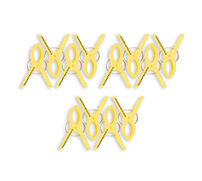 Discountershop 3 sets x 4 pcs | yellow | Towel clips | Towel clips | plastic | Towel hooks | Towel pegs | 15cm*10cm*3cm Discountershop 3 sets x 4 pcs | yellow | Towel clips | Towel clips | plastic | Towel hooks | Towel pegs | 15cm*10cm*3cm