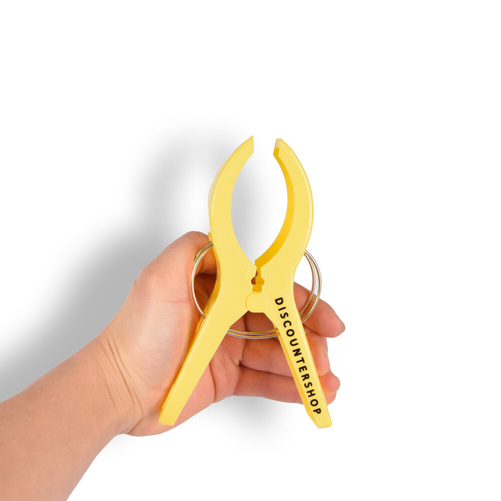 Discountershop 3 sets x 4pcs | yellow | Towel clips | Towel clips | plastic | Towel hooks | Towel pegs | 15cm*10cm*3cm