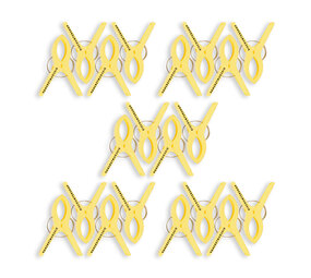 Discountershop 5 sets x 4 pcs | yellow | Towel clips | Towel clips | plastic | Towel hooks | Towel pegs | 15cm*10cm*3cm Discountershop 5 sets x 4 pcs | yellow | Towel clips | Towel clips | plastic | Towel hooks | Towel pegs | 15cm*10cm*3cm