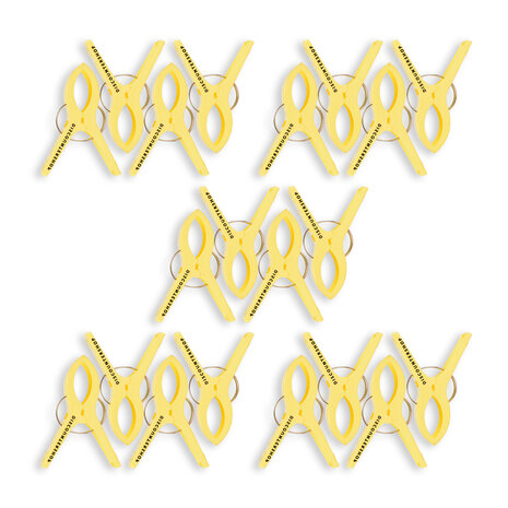 Discountershop 5 sets x 4 pcs | geel | Handdoekklemmen | Handdoekclips | plastic | Handdoekhaakjes | Handdoekknijpers | 15cm*10cm*3cm Discountershop 5 sets x 4 pcs | geel | Handdoekklemmen | Handdoekclips | plastic | Handdoekhaakjes | Handdoekknijpers | 15cm*10cm*3cm