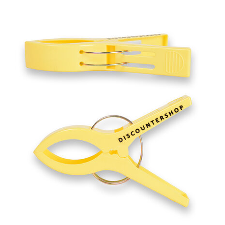 Discountershop 5 sets x 4 pcs | yellow | Towel clips | Towel clips | plastic | Towel hooks | Towel pegs | 15cm*10cm*3cm Discountershop 5 sets x 4 pcs | yellow | Towel clips | Towel clips | plastic | Towel hooks | Towel pegs | 15cm*10cm*3cm