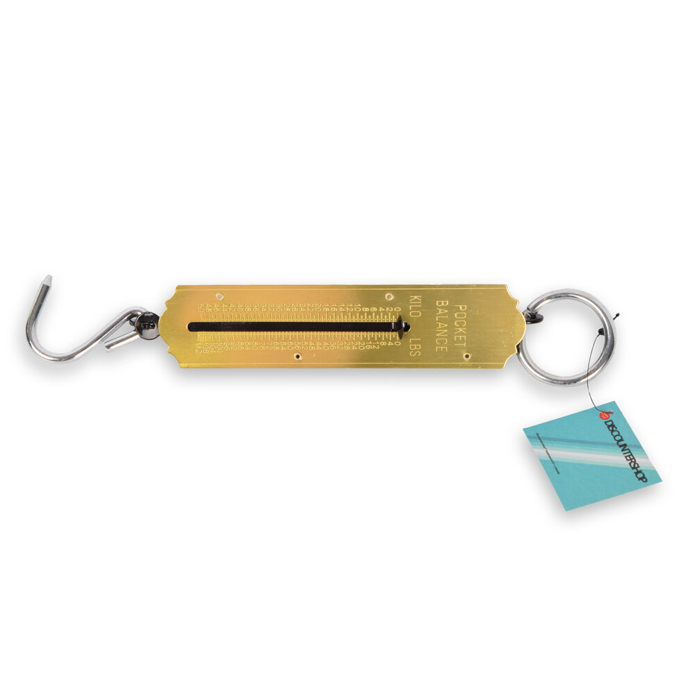 Discountershop Luggage scale | metal | Weighing luggage | Scale | Range: up to 50 kg/110 lb | with ring and hook | 5cm*20cm*5.5cm Discountershop Luggage scale | metal | Weighing luggage | Scale | Range: up to 50 kg/110 lb | with ring and hook | 5cm*20cm*5.5cm