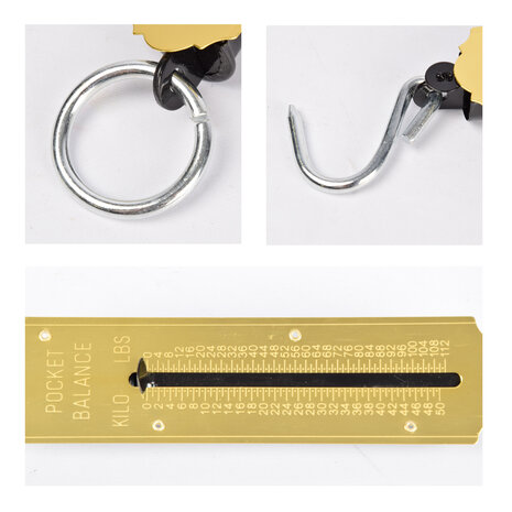 Discountershop Luggage scale | metal | Weighing luggage | Scale | Range: up to 50 kg/110 lb | with ring and hook | 5cm*20cm*5.5cm Discountershop Luggage scale | metal | Weighing luggage | Scale | Range: up to 50 kg/110 lb | with ring and hook | 5cm*20cm*5.5cm