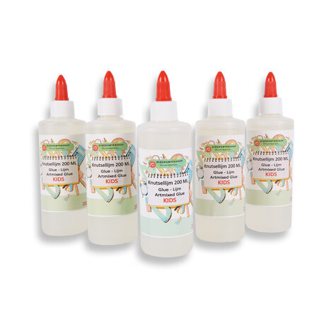 Discountershop 5stuks | Lijm | Kinderlijm | 200 ml | Knutselen | plastic/polymeren | Schoollijm | Hobbylijm | Secondelijm | Contactlijm | 17cm*5 cm*7cm Discountershop 5stuks | Lijm | Kinderlijm | 200 ml | Knutselen | plastic/polymeren | Schoollijm | Hobbylijm | Secondelijm | Contactlijm | 17cm*5 cm*7cm