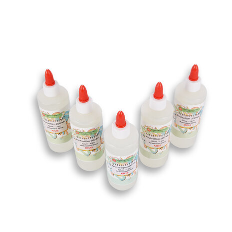 Discountershop 5pcs | Glue | Children's glue | 200ml | Crafts | plastic/polymers | School glue | Hobby glue | Superglue | Contact adhesive | 17cm*5cm*7cm