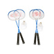 Discountershop Badmintonsets voor 2 tot 20 personen – Blauwe bioplastic rackets met shuttles en draaghoes voor tuin, camping, school en evenementen