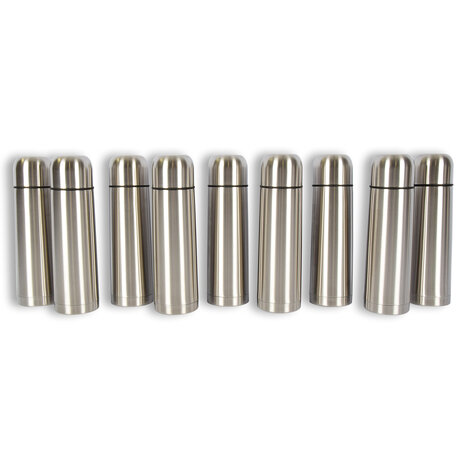 Discountershop 9x | Thermos flask | Insulated bottle | silver | Thermos | 750ml | Stainless steel thermos bottle | Insulated jug | Drinking bottle | 8cm*28.5cm Discountershop 9x | Thermos flask | Insulated bottle | silver | Thermos | 750ml | Stainless steel thermos bottle | Insulated jug | Drinking bottle | 8cm*28.5cm
