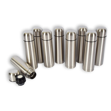 Discountershop 9x | Thermos flask | Insulated bottle | silver | Thermos | 750ml | Stainless steel thermos bottle | Insulated jug | Drinking bottle | 8cm*28.5cm Discountershop 9x | Thermos flask | Insulated bottle | silver | Thermos | 750ml | Stainless steel thermos bottle | Insulated jug | Drinking bottle | 8cm*28.5cm