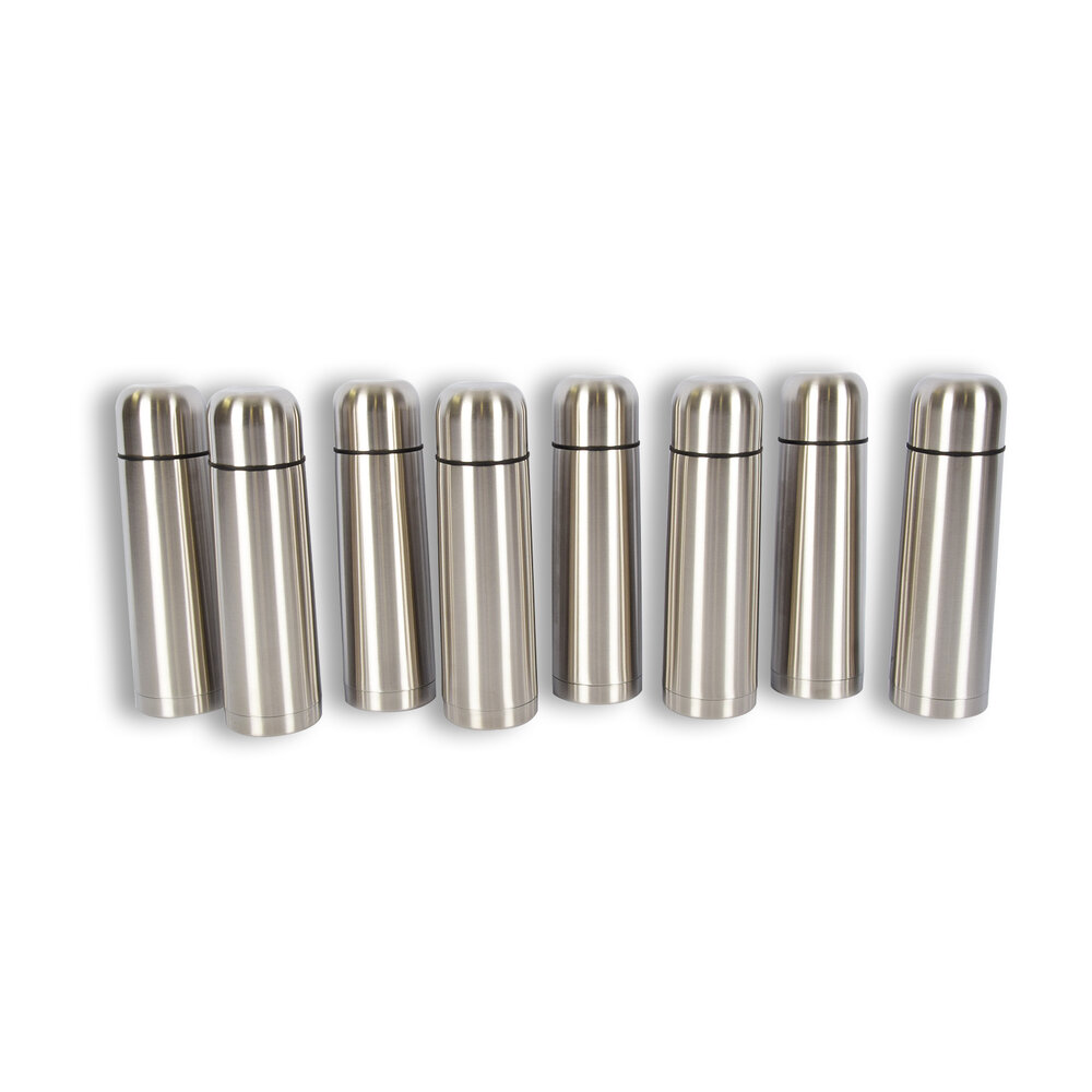 Discountershop 8x | Thermos flask | Insulated bottle | silver | Thermos | 750ml | Stainless steel thermos bottle | Insulated jug | Drinking bottle | 8cm*28.5cm Discountershop 8x | Thermos flask | Insulated bottle | silver | Thermos | 750ml | Stainless steel thermos bottle | Insulated jug | Drinking bottle | 8cm*28.5cm