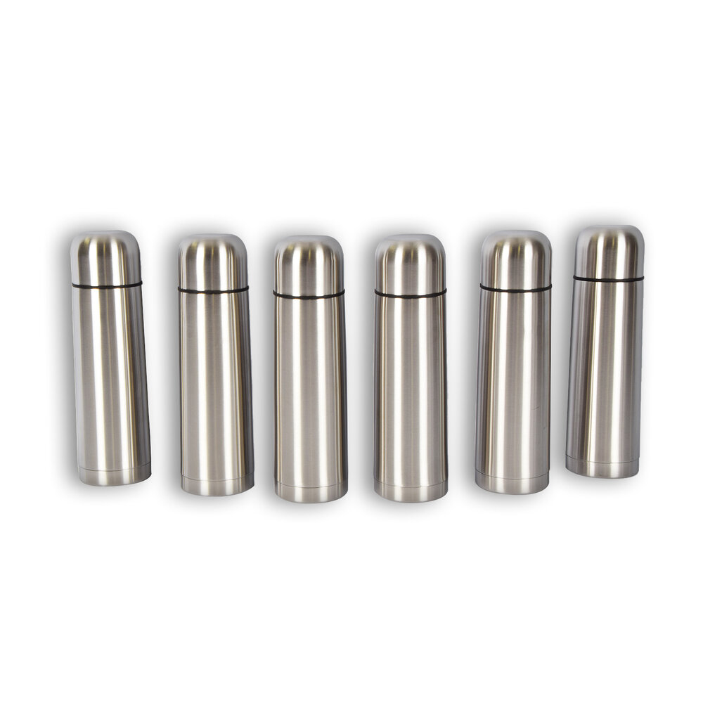 Discountershop 6x | Thermosfles | Isoleerfles | zilver | Thermoskan | 750ml | RVS thermosfles | Isolatiekan | Drinkfles | 8cm*28.5cm Discountershop 6x | Thermosfles | Isoleerfles | zilver | Thermoskan | 750ml | RVS thermosfles | Isolatiekan | Drinkfles | 8cm*28.5cm
