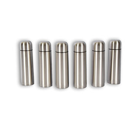 Discountershop 6x | Thermos flask | Insulated bottle | silver | Thermos | 750ml | Stainless steel thermos bottle | Insulated jug | Drinking bottle | 8cm*28.5cm Discountershop 6x | Thermos flask | Insulated bottle | silver | Thermos | 750ml | Stainless steel thermos bottle | Insulated jug | Drinking bottle | 8cm*28.5cm