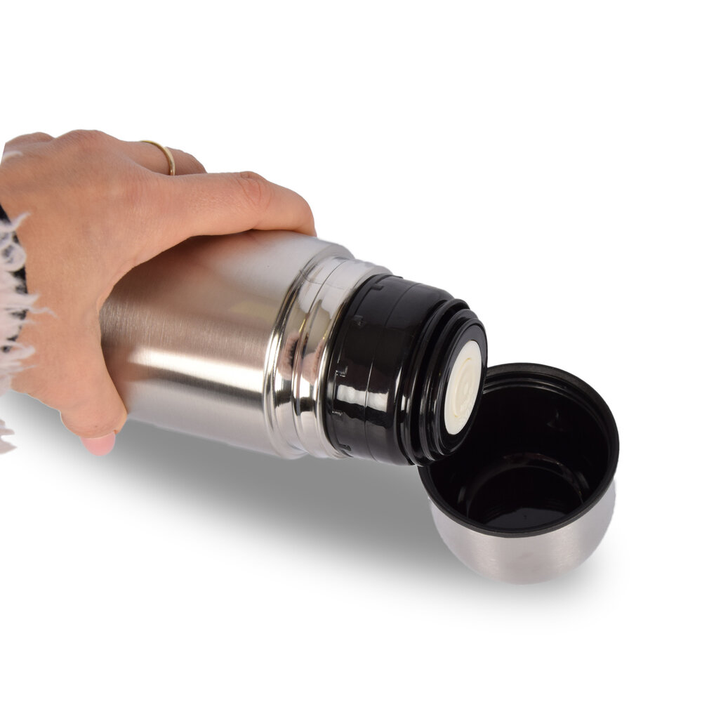 Discountershop 6x | Thermos flask | Insulated bottle | silver | Thermos | 750ml | Stainless steel thermos bottle | Insulated jug | Drinking bottle | 8cm*28.5cm Discountershop 6x | Thermos flask | Insulated bottle | silver | Thermos | 750ml | Stainless steel thermos bottle | Insulated jug | Drinking bottle | 8cm*28.5cm