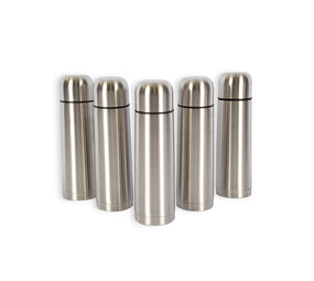 Discountershop 5x |Thermos flask | Insulated bottle | silver | Thermos | 750ml | Stainless steel thermos bottle | Insulated jug | Drinking bottle | 8cm*28.5cm Discountershop 5x |Thermos flask | Insulated bottle | silver | Thermos | 750ml | Stainless steel thermos bottle | Insulated jug | Drinking bottle | 8cm*28.5cm
