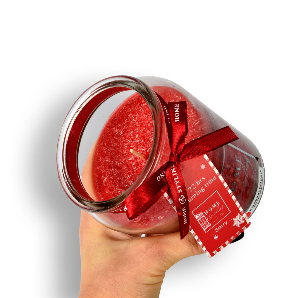 Discountershop Geurkaars | in Mason Jar | kaars | Sfeerkaarsen | Geur:Bes | rood | 72 uur Branduren | 14.50cm*8.5cm Discountershop Geurkaars | in Mason Jar | kaars | Sfeerkaarsen | Geur:Bes | rood | 72 uur Branduren | 14.50cm*8.5cm