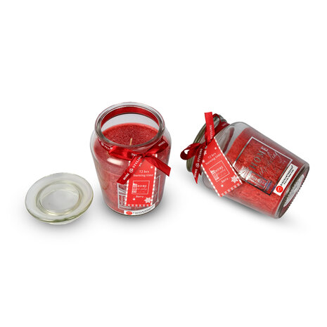 Discountershop 2 stuks | Geurkaars | in Mason Jar | kaars | Sfeerkaarsen | Geur:Bes | rood | 72 uur Branduren | 14.50cm*8.5cm Discountershop 2 stuks | Geurkaars | in Mason Jar | kaars | Sfeerkaarsen | Geur:Bes | rood | 72 uur Branduren | 14.50cm*8.5cm