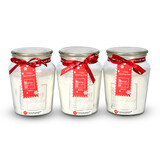 Discountershop 3 stuks | Geurkaars | in Mason Jar | kaars | Sfeerkaarsen | Geur:Bes | wit | 72 uur Branduren | 14.50cm*8.5cm Discountershop 3 stuks | Geurkaars | in Mason Jar | kaars | Sfeerkaarsen | Geur:Bes | wit | 72 uur Branduren | 14.50cm*8.5cm