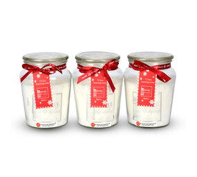 Discountershop 3 stuks | Geurkaars | in Mason Jar | kaars | Sfeerkaarsen | Geur:Bes | wit | 72 uur Branduren | 14.50cm*8.5cm Discountershop 3 stuks | Geurkaars | in Mason Jar | kaars | Sfeerkaarsen | Geur:Bes | wit | 72 uur Branduren | 14.50cm*8.5cm