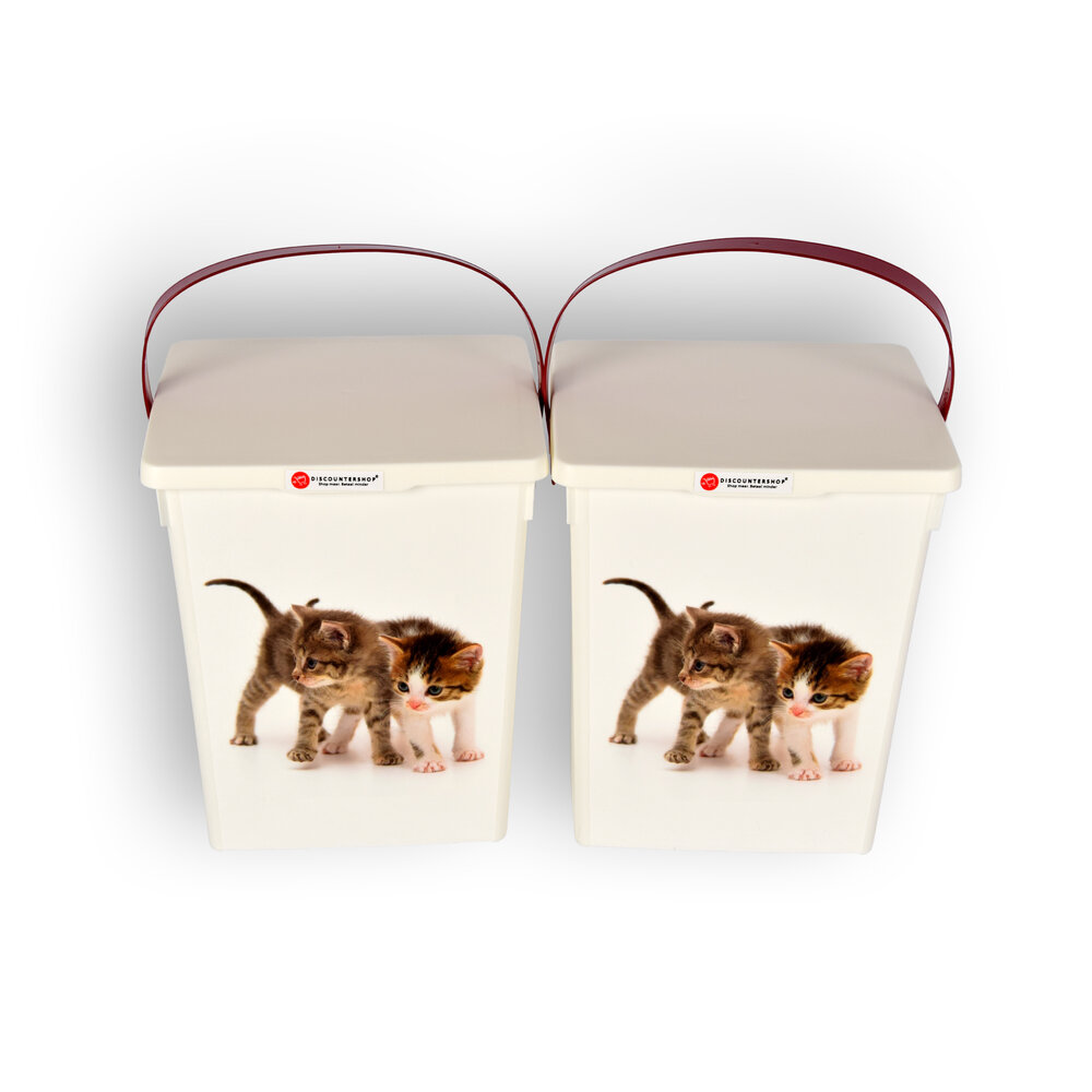 Discountershop 2 stuks | Voerbak kat | Katten voercontainer | 4 liter | kunststof | Voedselcontainer | 16.5cm*26.5cm*13.5cm Discountershop 2 stuks | Voerbak kat | Katten voercontainer | 4 liter | kunststof | Voedselcontainer | 16.5cm*26.5cm*13.5cm