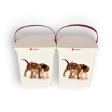 Discountershop 2 Pieces | Cat food bowl | Cat food container | 4 liters | plastic | Food container | 16.5cm*26.5cm*13.5cm Discountershop 2 Pieces | Cat food bowl | Cat food container | 4 liters | plastic | Food container | 16.5cm*26.5cm*13.5cm