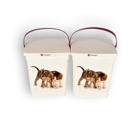 Discountershop 2 stuks | Voerbak kat | Katten voercontainer | 4 liter | kunststof | Voedselcontainer | 16.5cm*26.5cm*13.5cm Discountershop 2 stuks | Voerbak kat | Katten voercontainer | 4 liter | kunststof | Voedselcontainer | 16.5cm*26.5cm*13.5cm