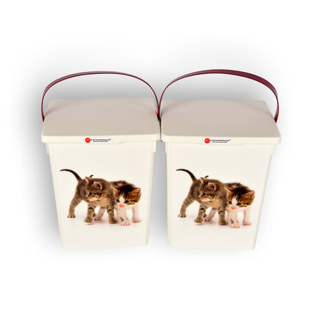 Discountershop 2 stuks | Voerbak kat | Katten voercontainer | 4 liter | kunststof | Voedselcontainer | 16.5cm*26.5cm*13.5cm Discountershop 2 stuks | Voerbak kat | Katten voercontainer | 4 liter | kunststof | Voedselcontainer | 16.5cm*26.5cm*13.5cm