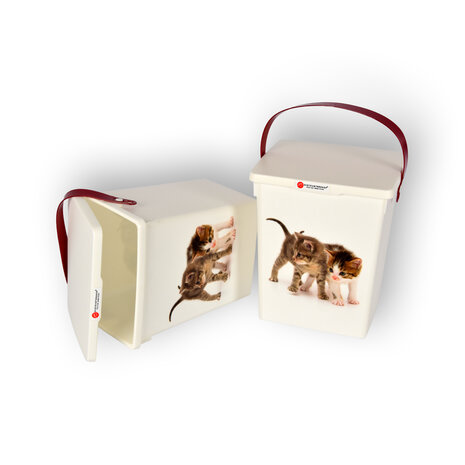 Discountershop 2 Pieces | Cat food bowl | Cat food container | 4 liters | plastic | Food container | 16.5cm*26.5cm*13.5cm Discountershop 2 Pieces | Cat food bowl | Cat food container | 4 liters | plastic | Food container | 16.5cm*26.5cm*13.5cm