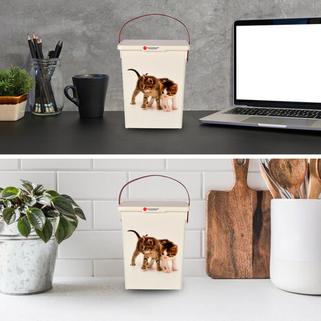 Discountershop 2 stuks | Voerbak kat | Katten voercontainer | 4 liter | kunststof | Voedselcontainer | 16.5cm*26.5cm*13.5cm Discountershop 2 stuks | Voerbak kat | Katten voercontainer | 4 liter | kunststof | Voedselcontainer | 16.5cm*26.5cm*13.5cm