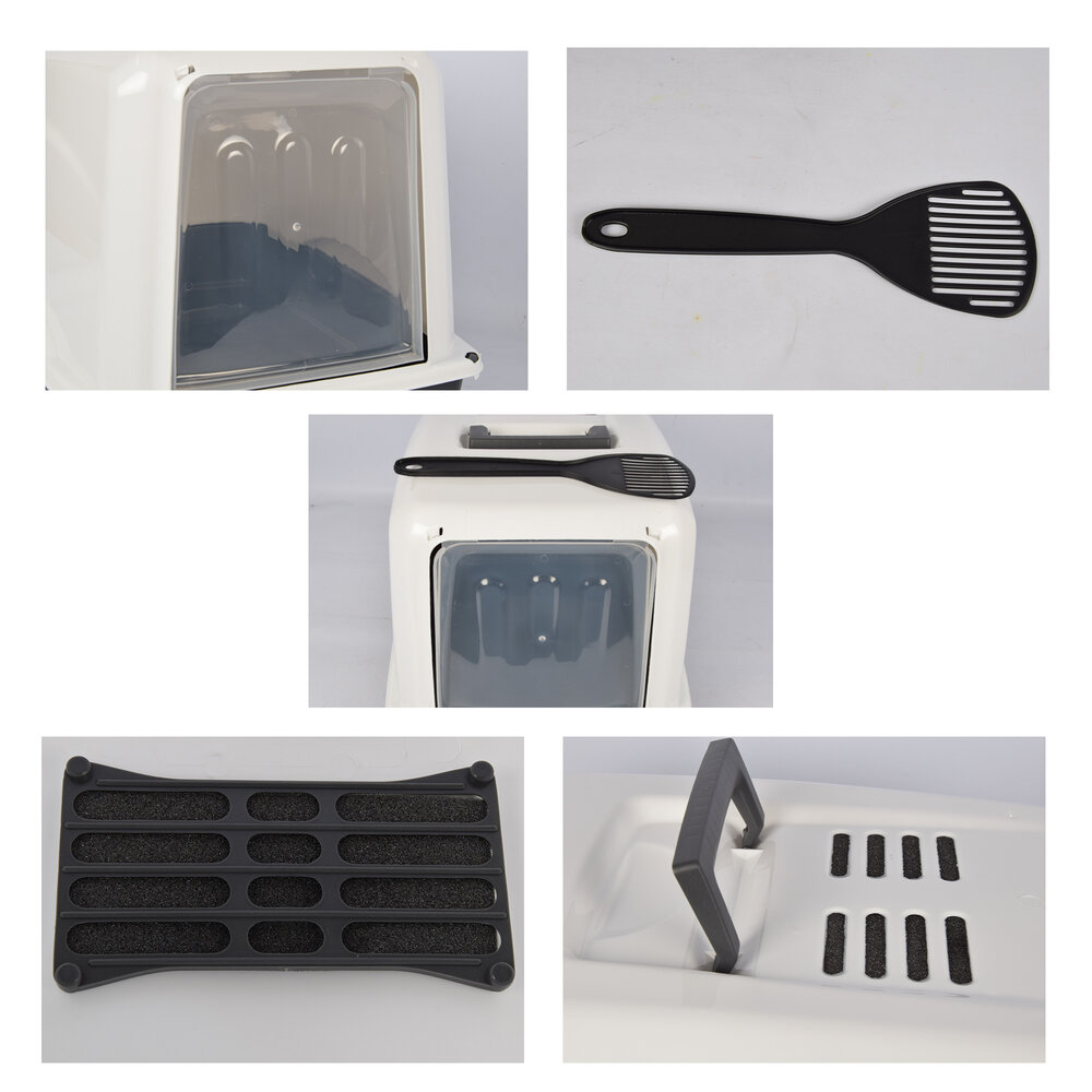 Discountershop Kattenbak | met 1schepje | Kattenbakmat | Kattentoilet | Kattenbakschepje | Kattenrassen | 52cm*37cm*40cm Discountershop Kattenbak | met 1schepje | Kattenbakmat | Kattentoilet | Kattenbakschepje | Kattenrassen | 52cm*37cm*40cm