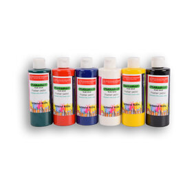 Discountershop 6 pieces x 250ml | Gouache | Craft paint | for children | 98% natural ingredients | 16cm*5cm Discountershop 6 pieces x 250ml | Gouache | Craft paint | for children | 98% natural ingredients | 16cm*5cm